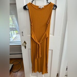LOFT Ribbed Orange Dress